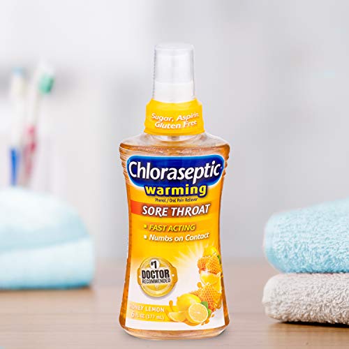 Chloraseptic Sore Throat Spray, Warming Honey Lemon Flavor, 6 fl oz