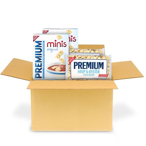 Premium Saltine Crackers Variety Pack, 2 Mini and 2 Soup & Oyster Crackers
