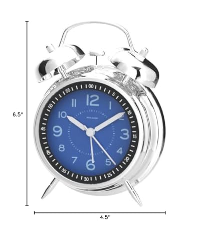 Peakeep Loud Alarm Clock for Heavy Sleepers Adults, Metal 4.5 Inches