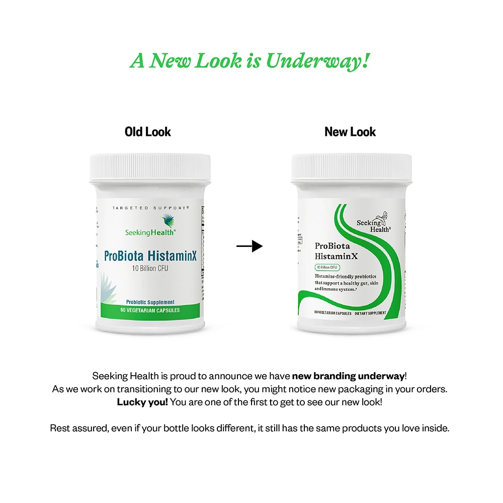 Seeking Health ProBiota HistaminX, 10 Billion CFU Low-Histamine Probiotic Supplement (60 Capsules)