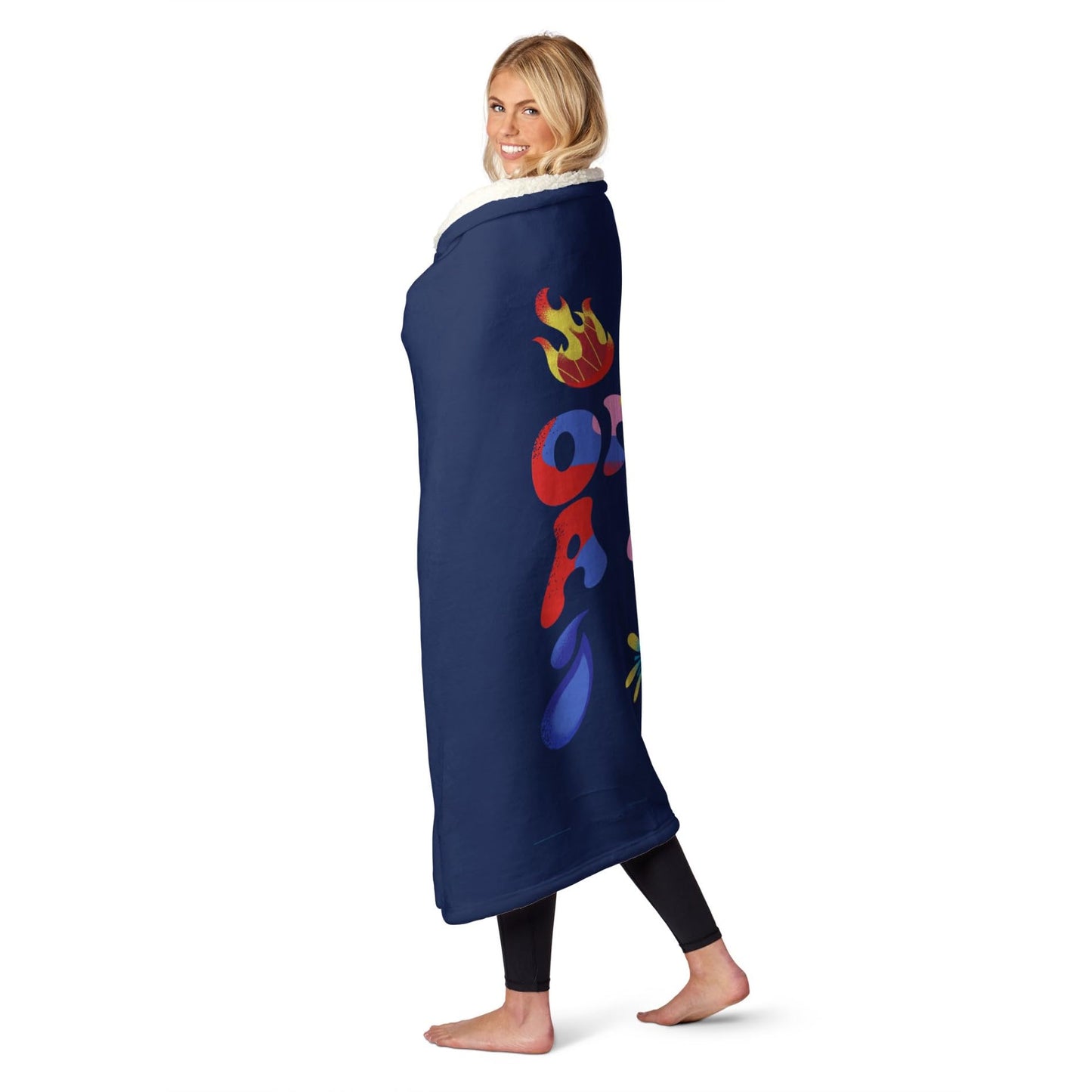 Northwest Inside Out Silk Touch Sherpa Throw Blanket, 50" x 60", One of a Kind