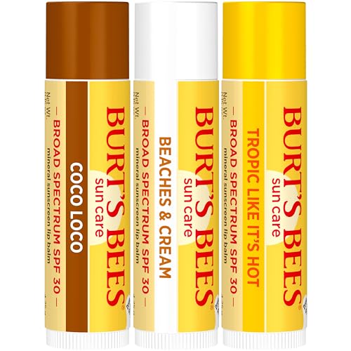 Burt’s Bees SPF 30 Lip Balm, 3 Tubes, 0.15 oz