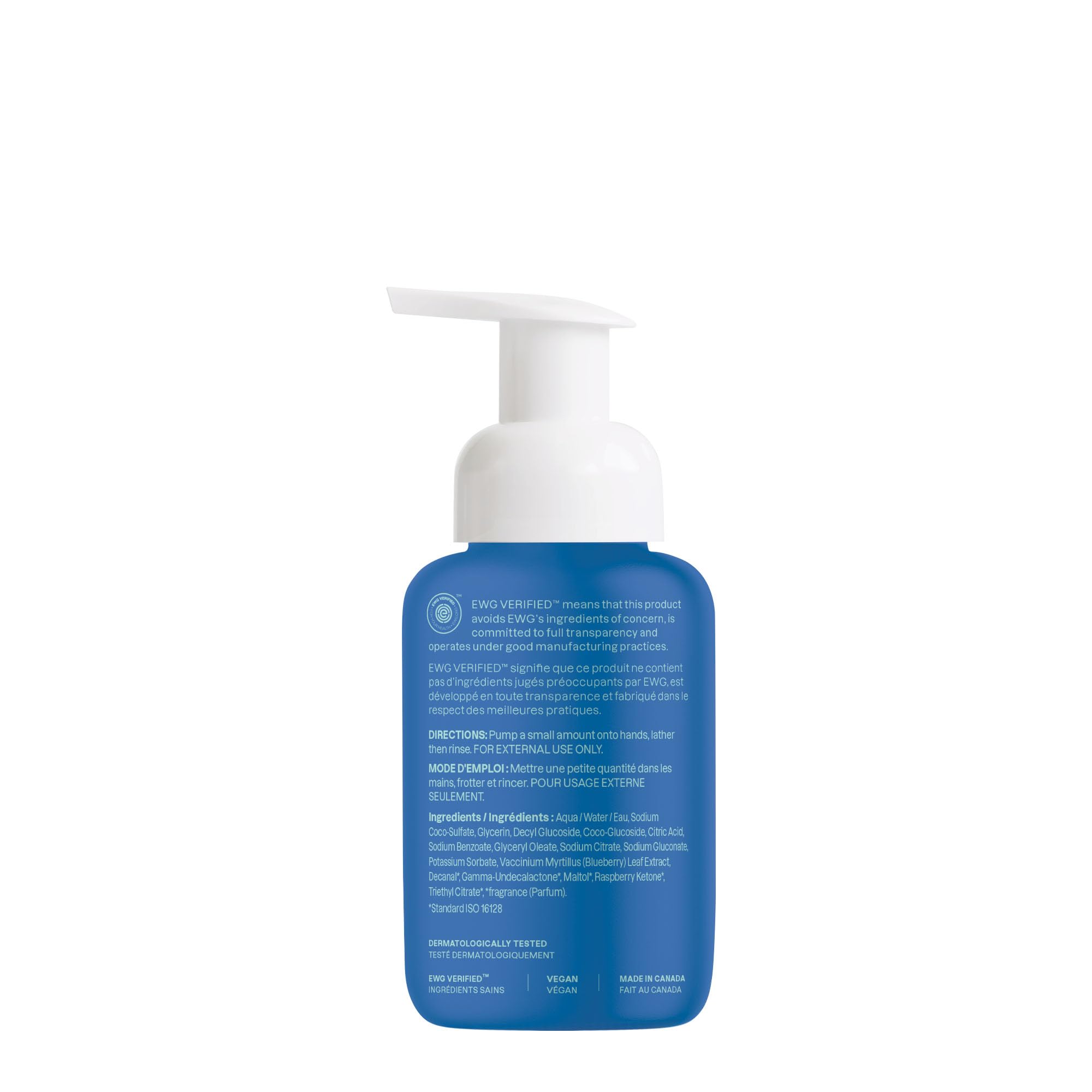 ATTITUDE Foaming Hand Soap for Kids, EWG Verified, Dermatologically Tested, Plant- and Mineral-Based Ingredients, Vegan, Blueberry, 10 Fl Oz