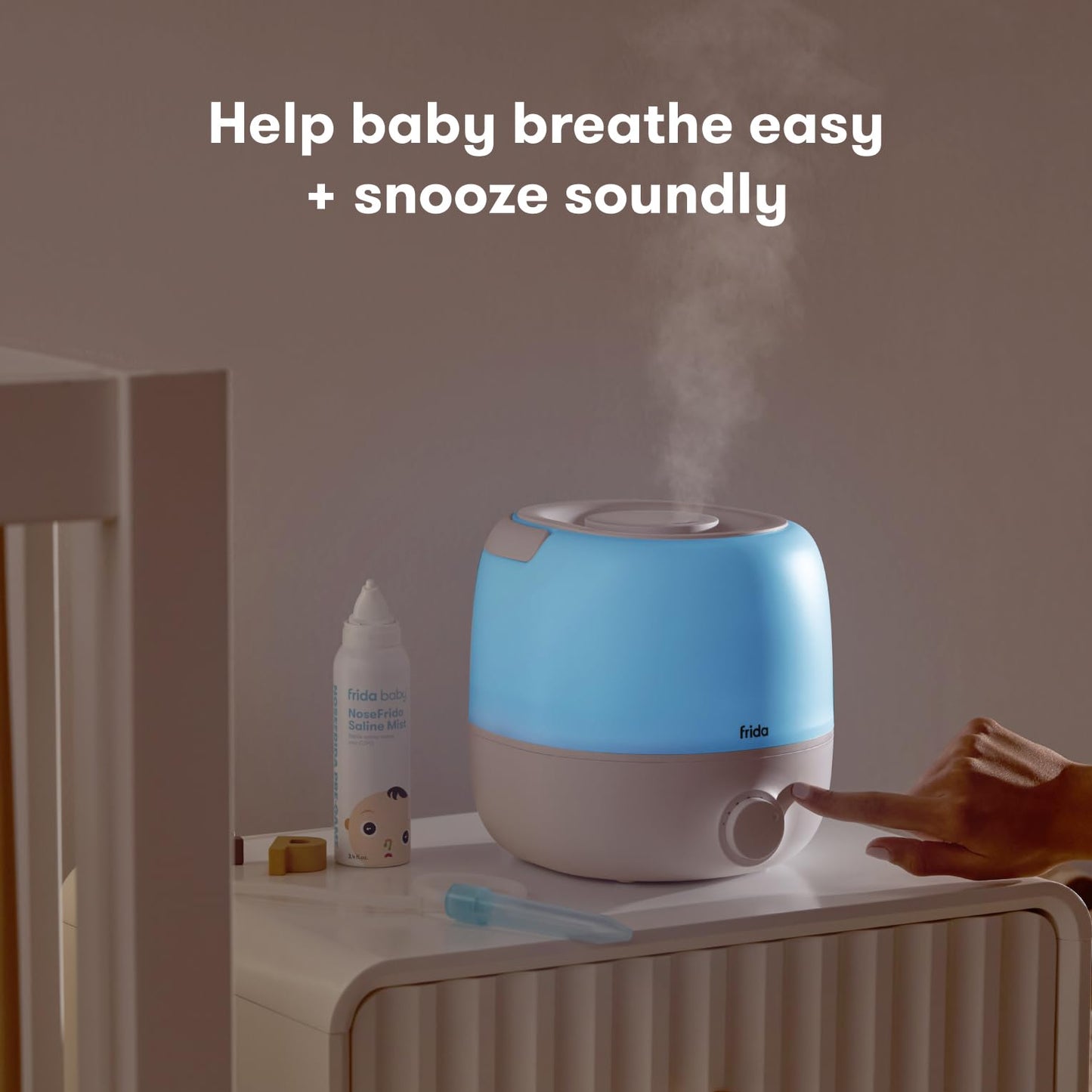 Frida Baby 3-in-1 Cool Mist Humidifier for Large Rooms, Essential Oil Diffuser