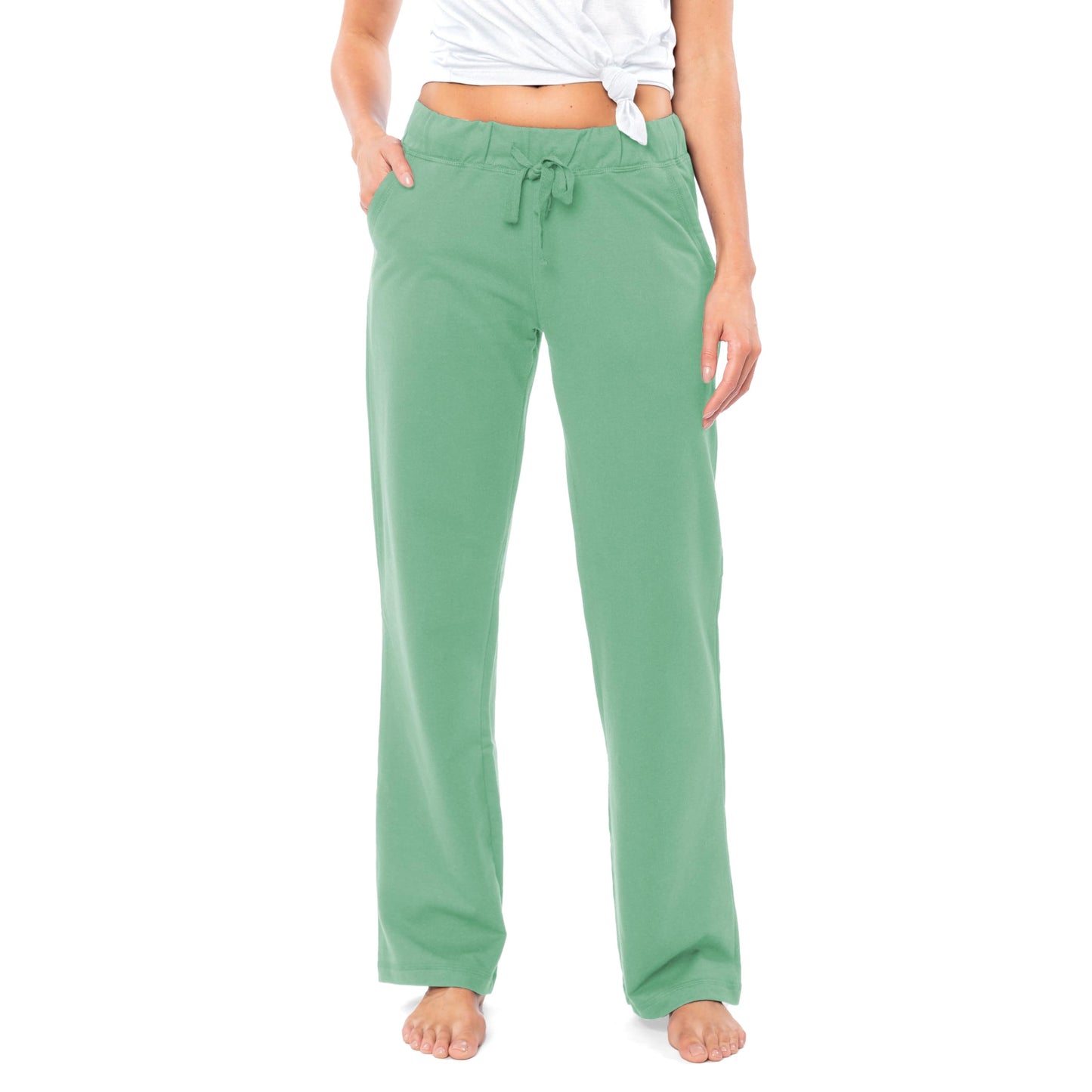 Women's 2 Pack Ultra Soft French Terry Cotton Drawstring Pants