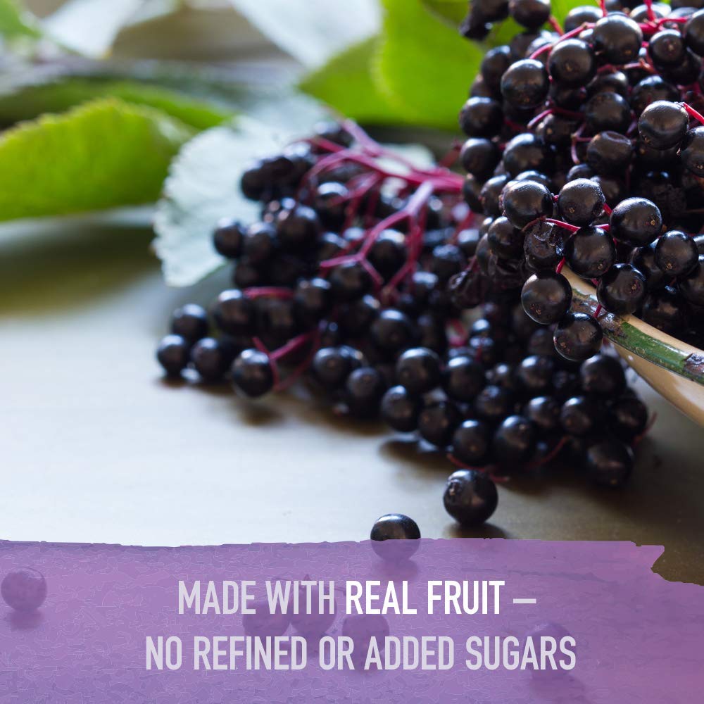 Garden of Life Organics Elderberry Gummies for Adults & Kids, 120 Vegan Gluten Free Gummies
