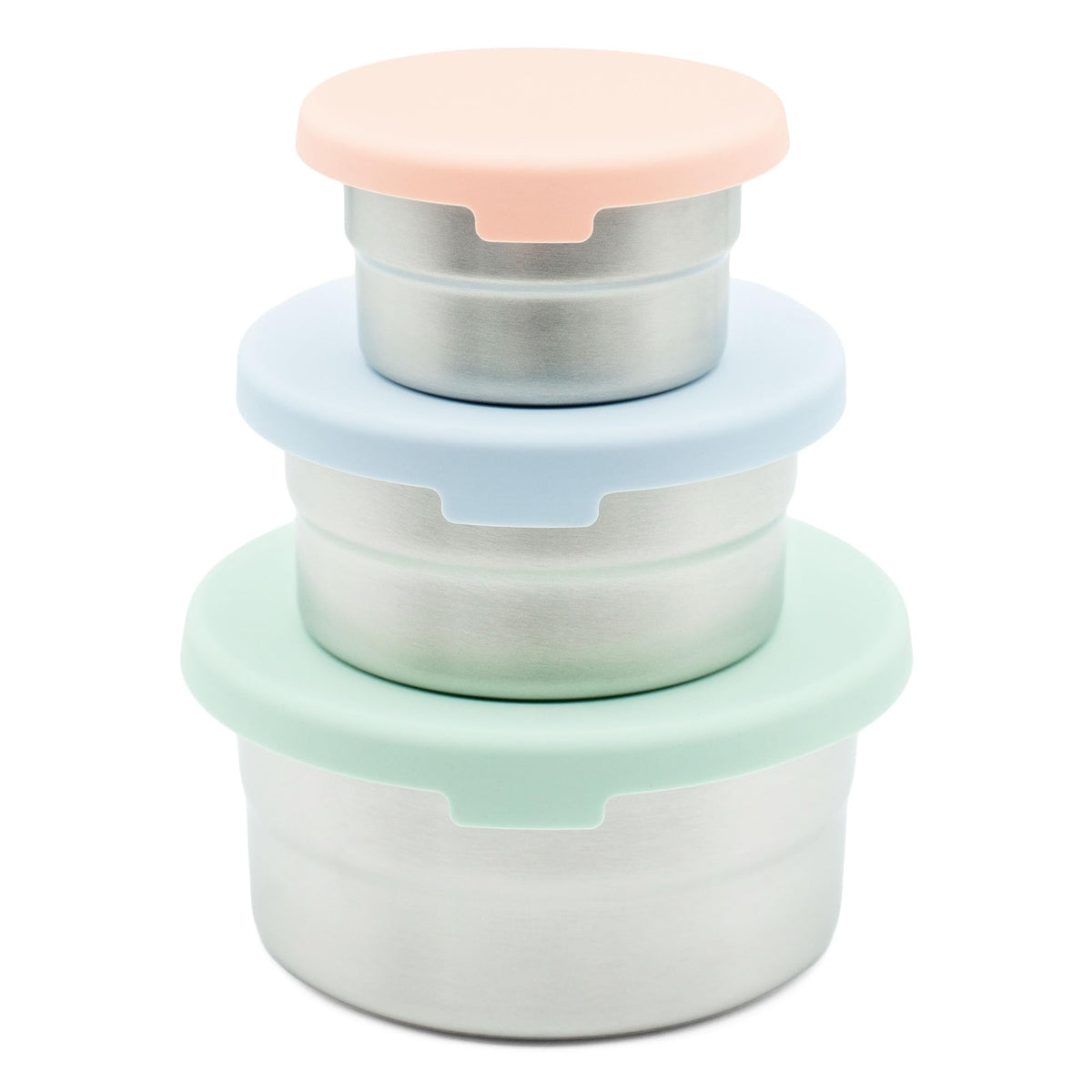 Stainless Steel Food Storage Containers - 3 Pack - 3 Oz, 6.1 Oz, 12.85 Oz with Leakproof Silicone Lids, BPA-Free, Dishwasher & Freezer Safe, Nesting & Stackable for Meal Prep, Lunch Boxes & Snacks