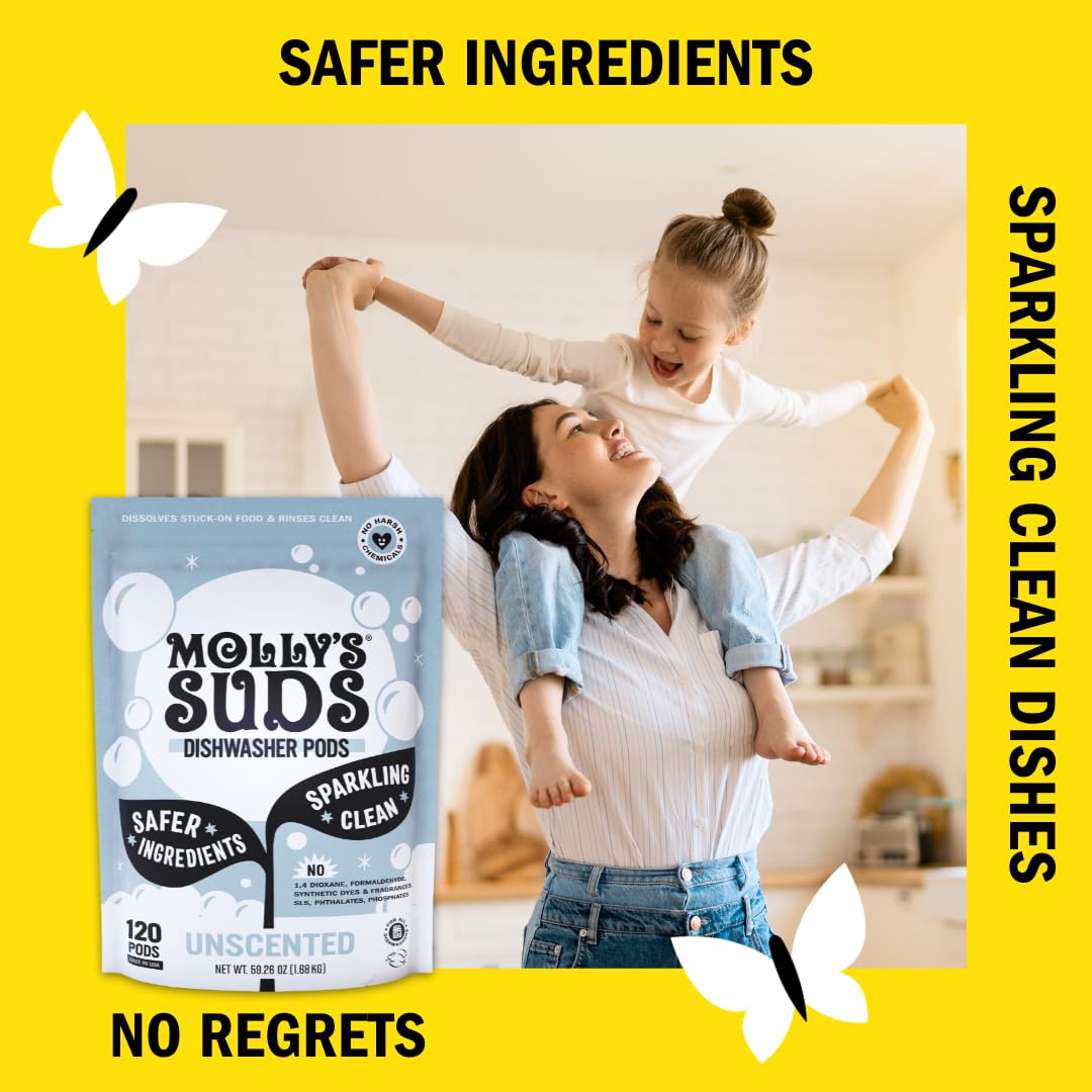 Molly's Suds Dishwasher Pods | Clean Dishwasher Detergent