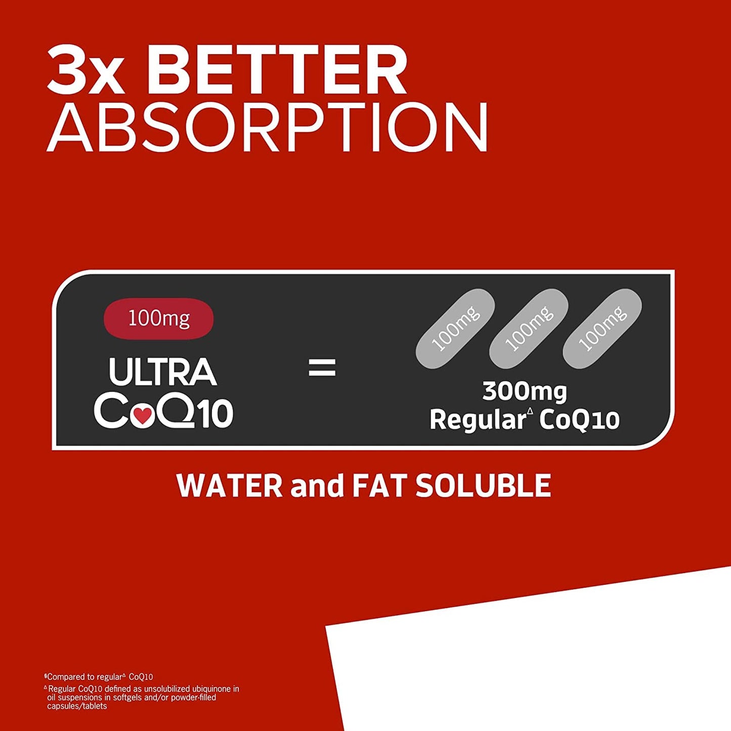 Qunol CoQ10 100mg Softgels, Ultra CoQ10 100mg, 3x Better Absorption, 120 Count