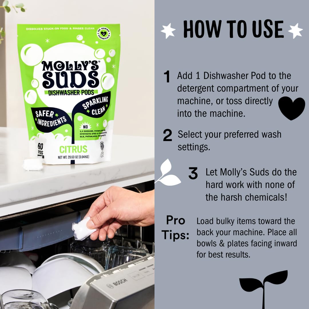 Molly's Suds Dishwasher Pods | Clean Dishwasher Detergent