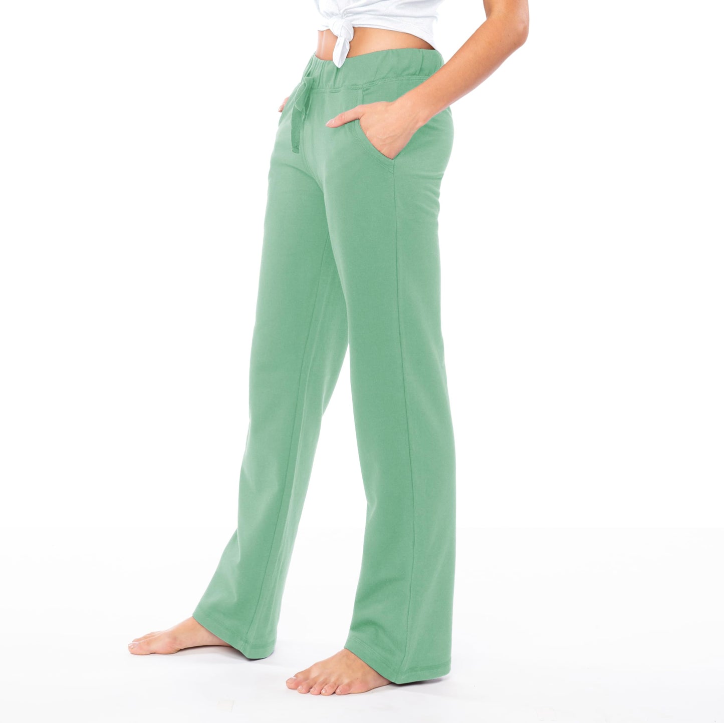 Women's 2 Pack Ultra Soft French Terry Cotton Drawstring Pants