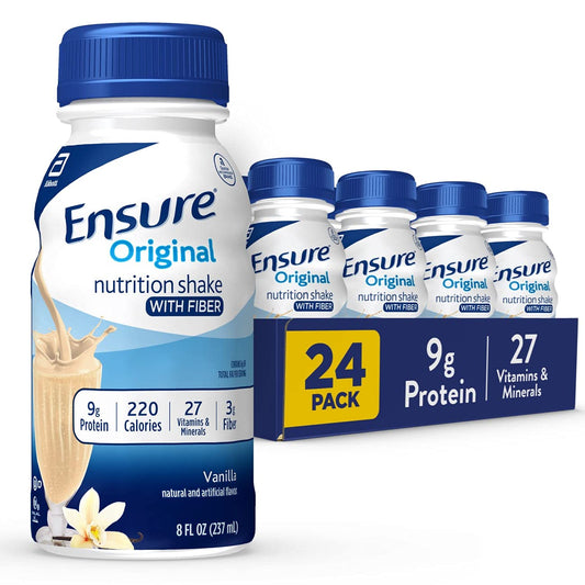 Ensure Original Vanilla Nutrition Shake with Fiber, 8 fl oz - 24 Pack