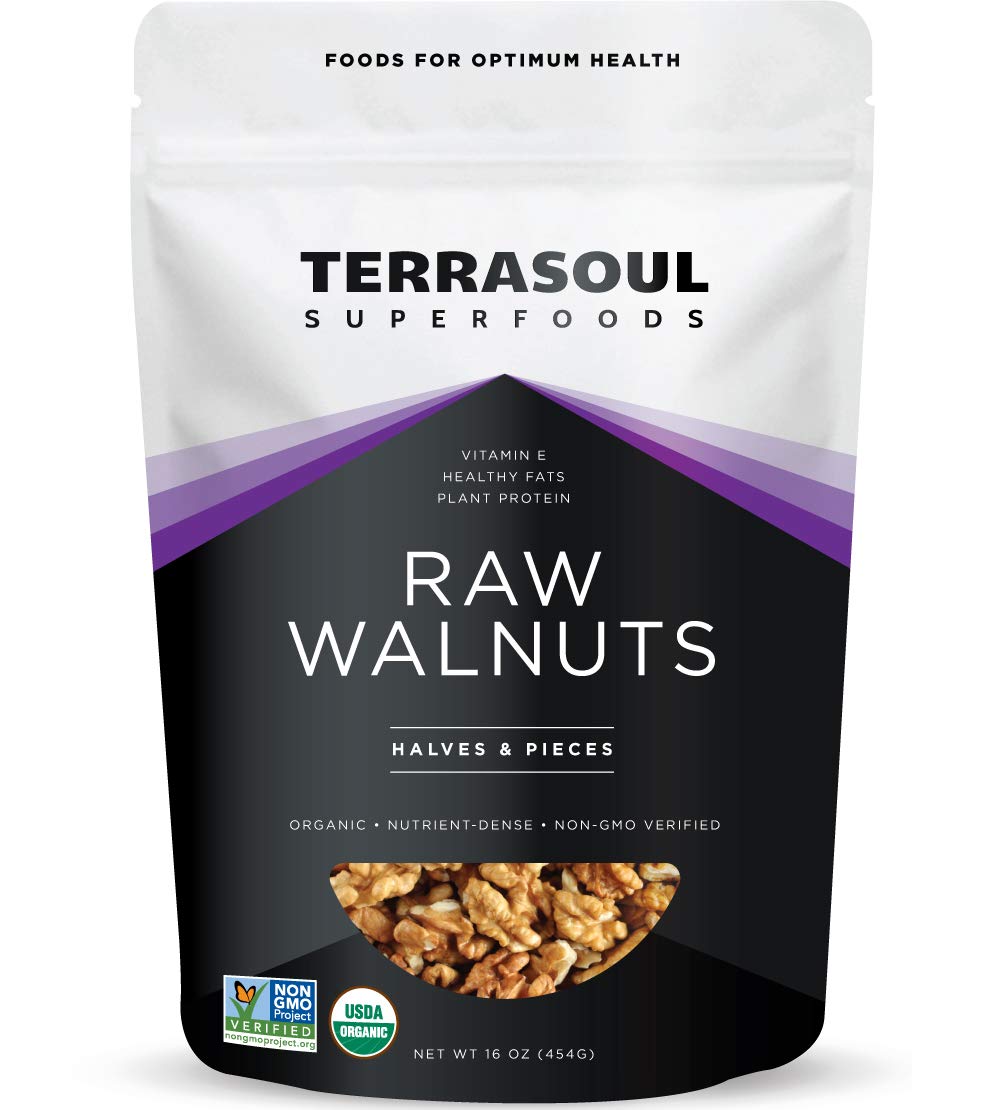Terrasoul Superfoods Raw Organic Walnuts, 16 Oz