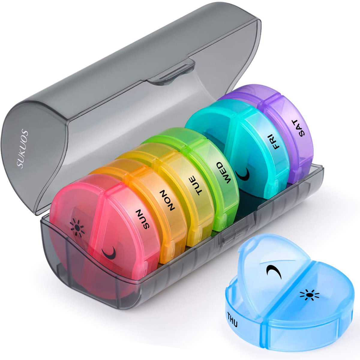 Weekly Pill Organizer 2 Times a Day