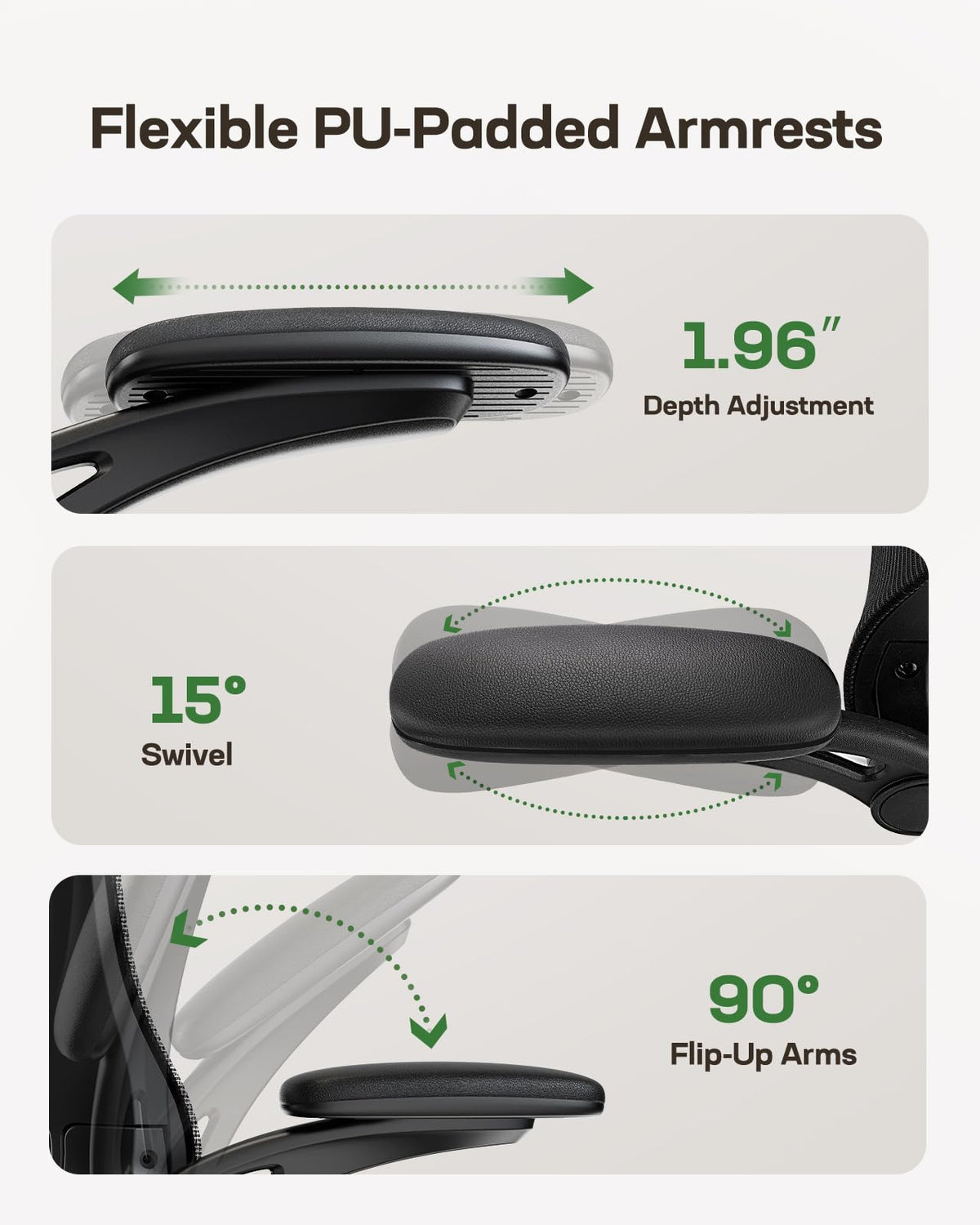 Marsail Ergonomic Office Chair: Office Computer Desk Chair with High Back Mesh and Adjustable Lumbar Support,3D Armrests and Headrest