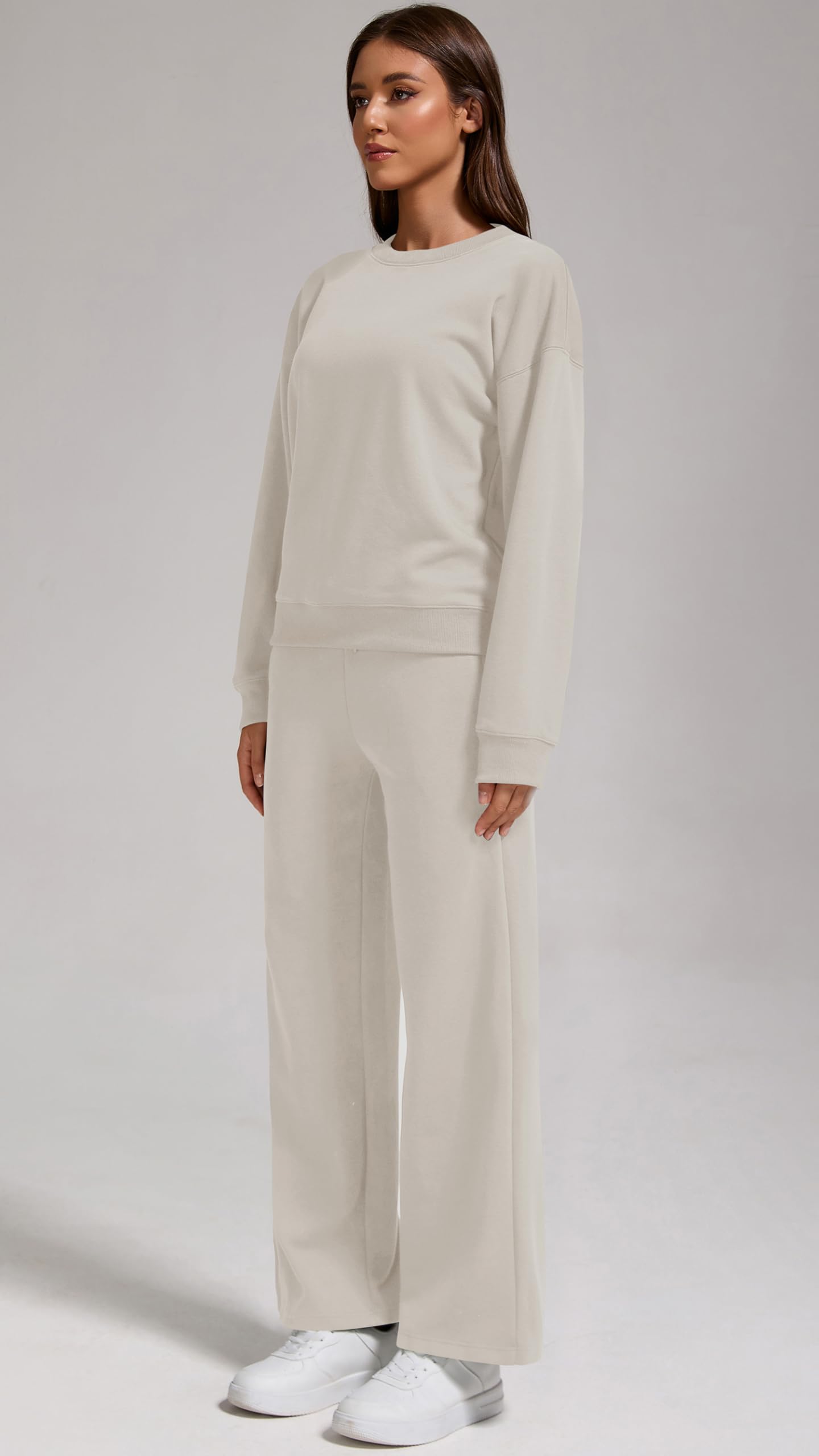 Women’s 2-Piece Oversized Sweatshirt and Jogger Sweatpants Tracksuit Set - Cozy