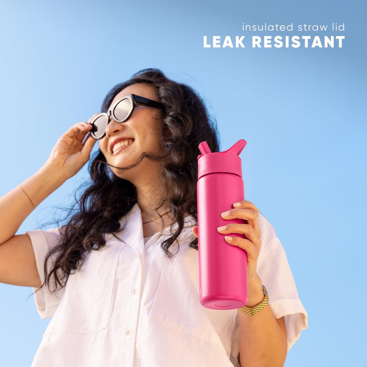 Simple Modern Water Bottle with Straw Lid