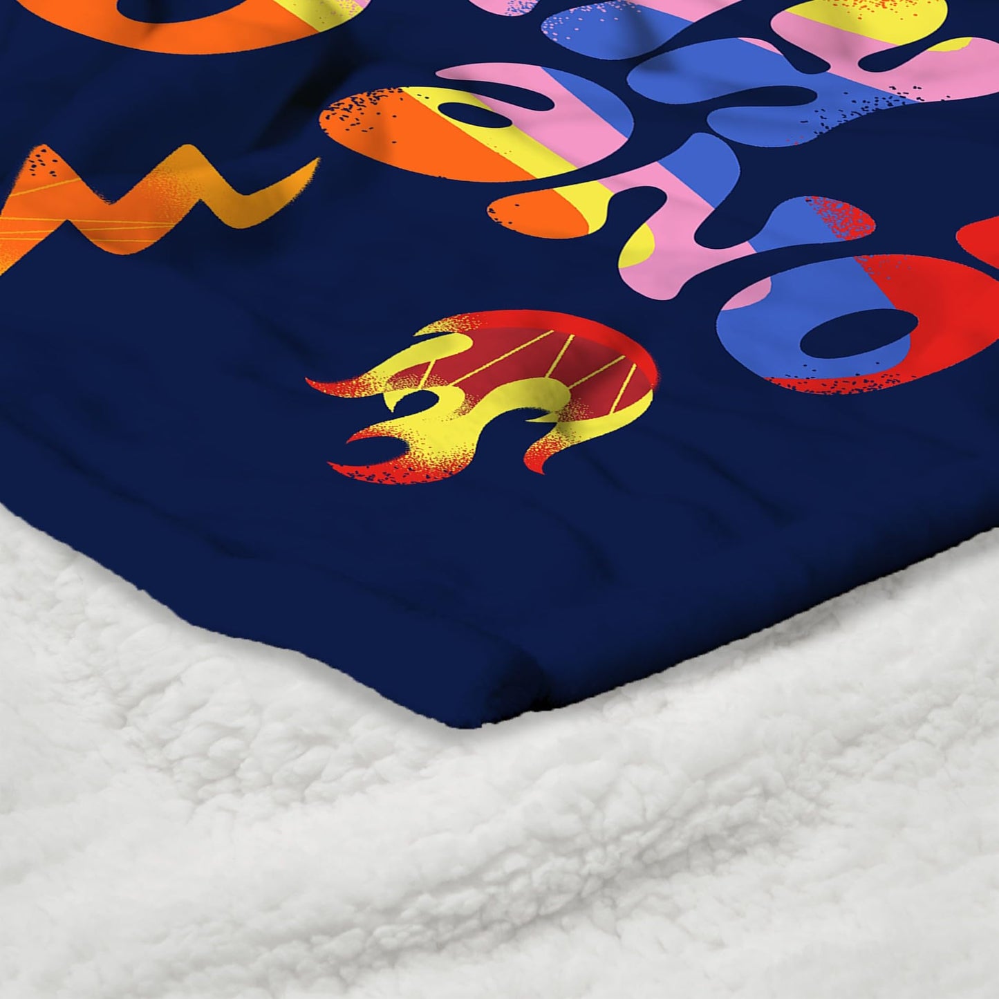 Northwest Inside Out Silk Touch Sherpa Throw Blanket, 50" x 60", One of a Kind