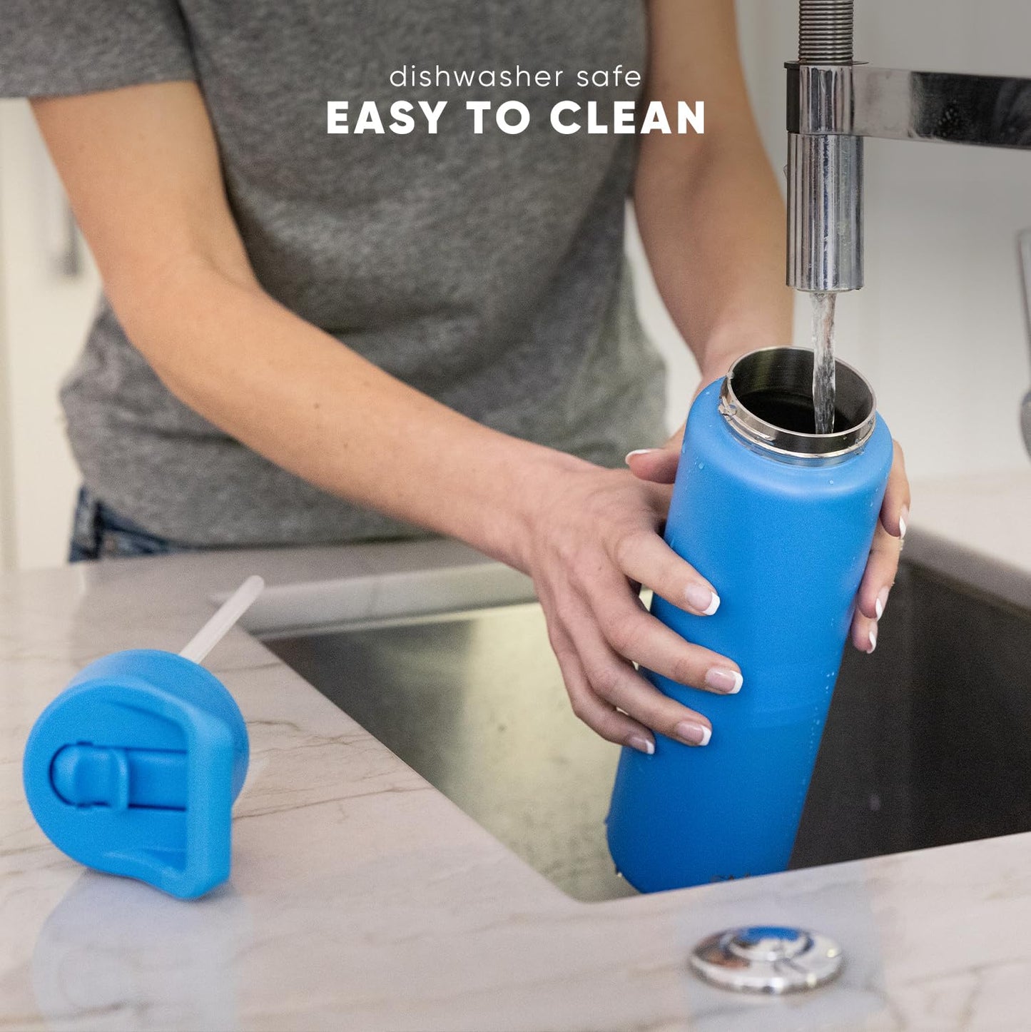 Simple Modern Water Bottle with Straw Lid