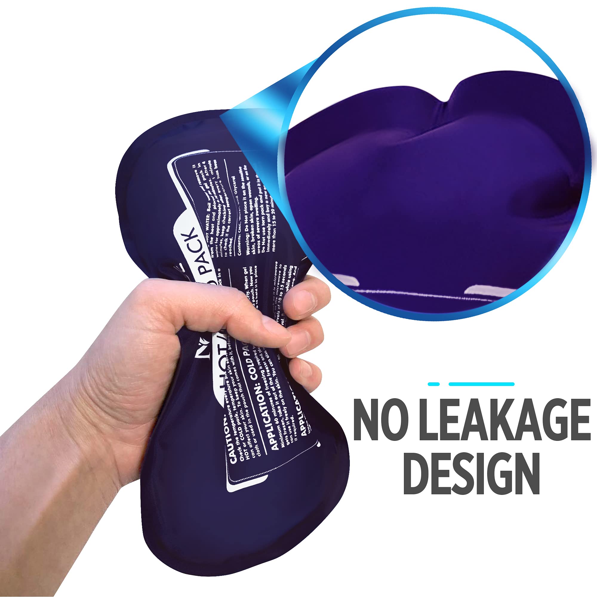 Reusable Hot and Cold Ice Packs for Injuries (3-Piece Set)