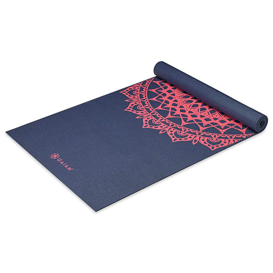 Gaiam Yoga Mat Classic Print Non Slip Exercise & Fitness Mat, 68"L x 24"W x 4mm Thick