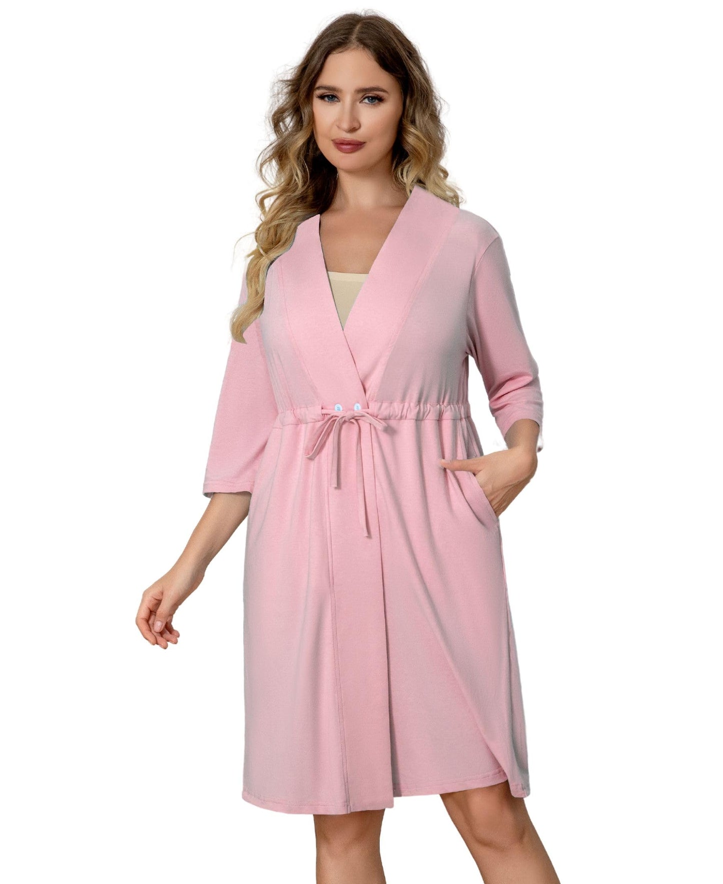 Mastectomy Robe with 4 Drain Pockets