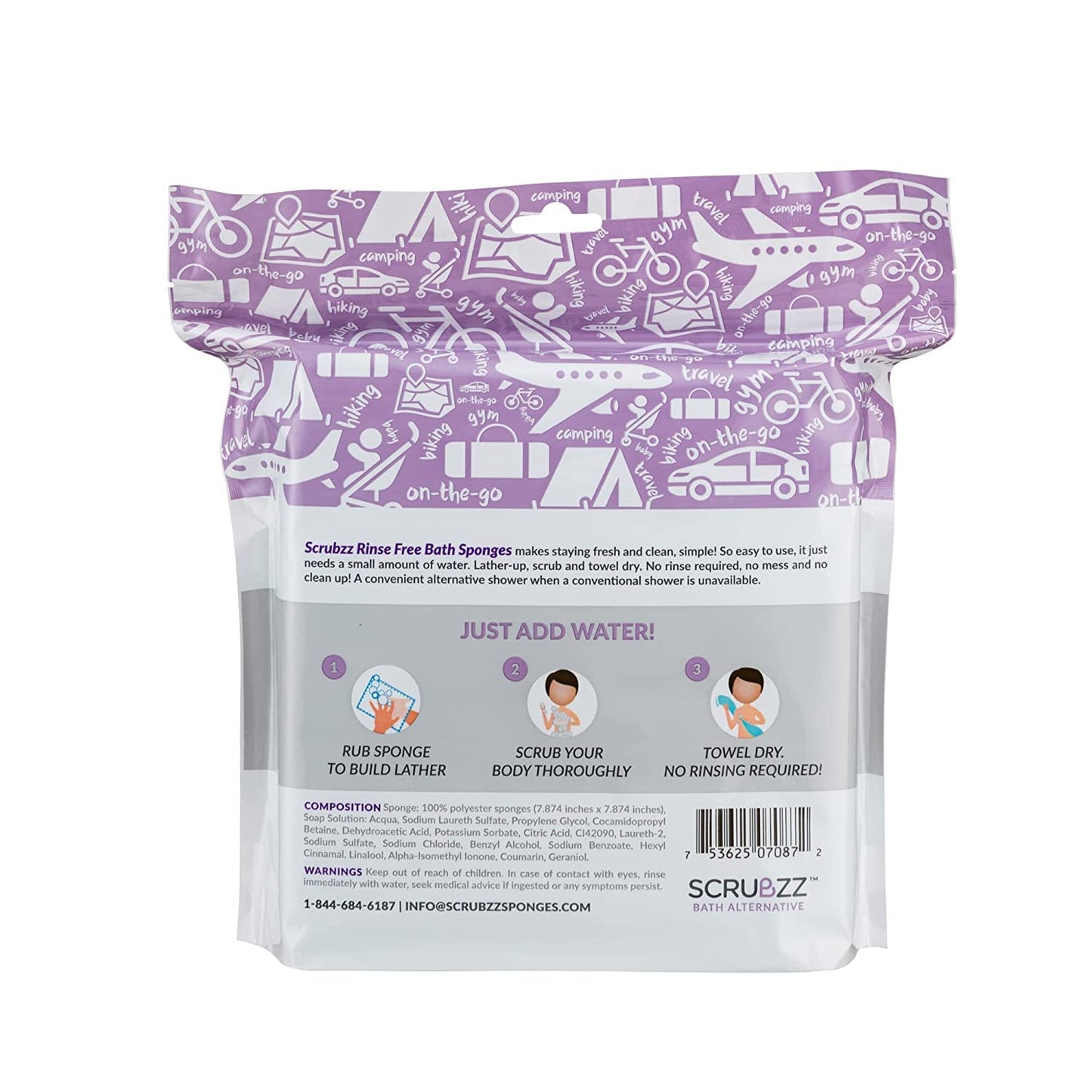 Disposable No Rinse Bathing Wipes - 25 Pack