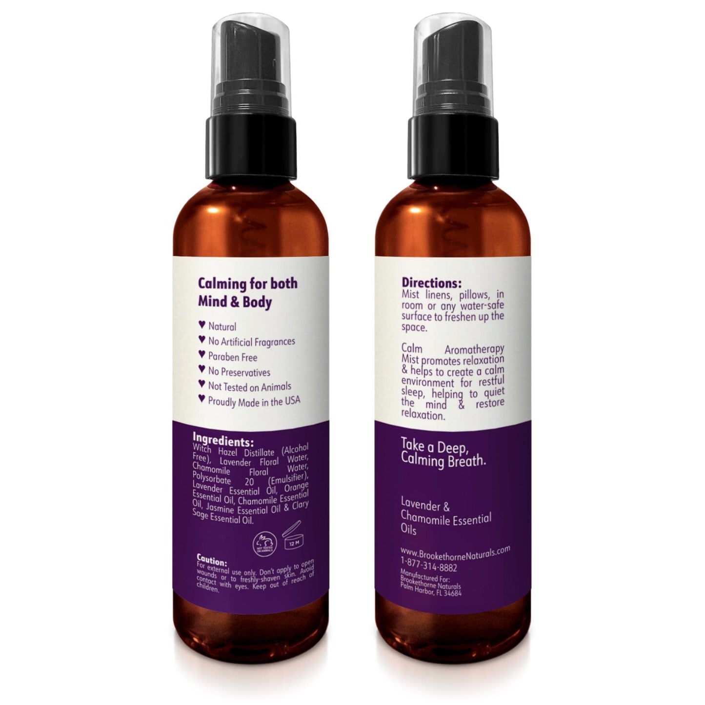 Calm Aromatherapy Mist with Lavender & Chamomile Essential Oil