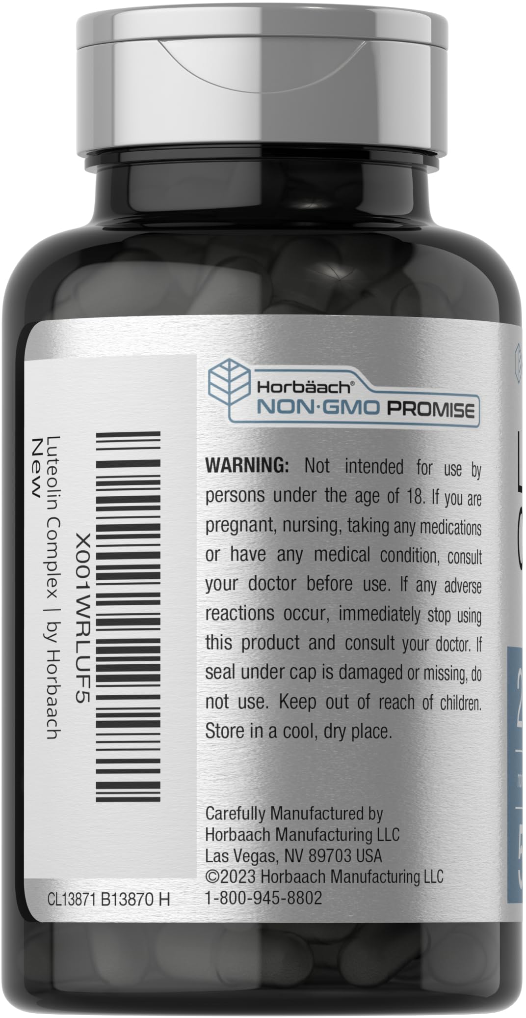 Horbäach Luteolin Complex Supplement | with Rutin | 50 Capsules
