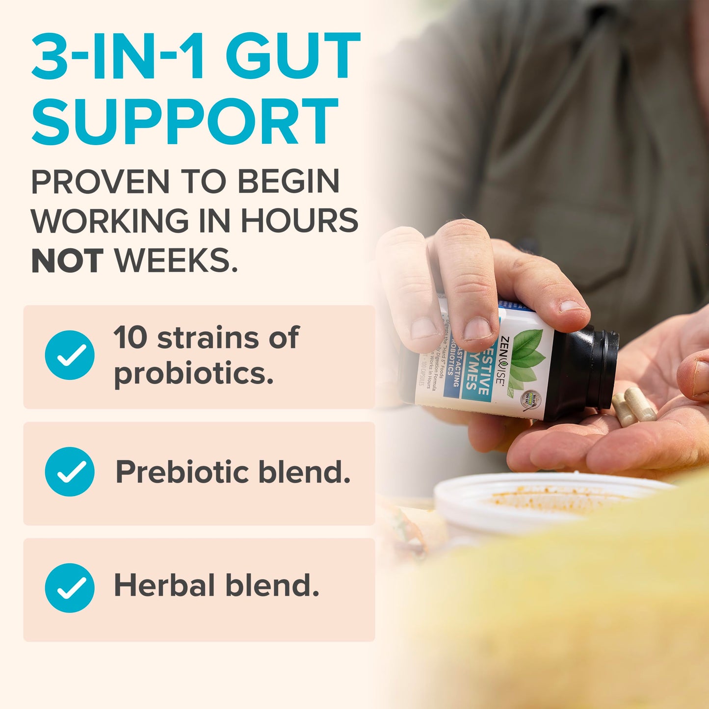 Zenwise Health Digestive Enzymes and Bromelain for Gut Health, 100 CT