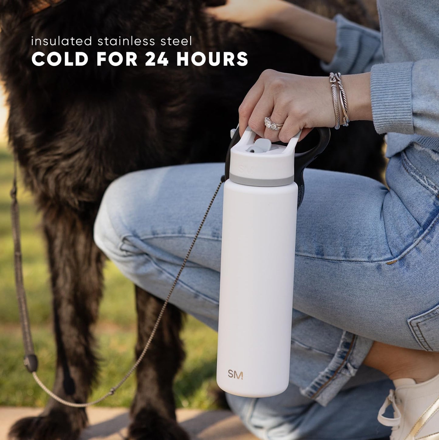 Simple Modern Water Bottle with Straw Lid