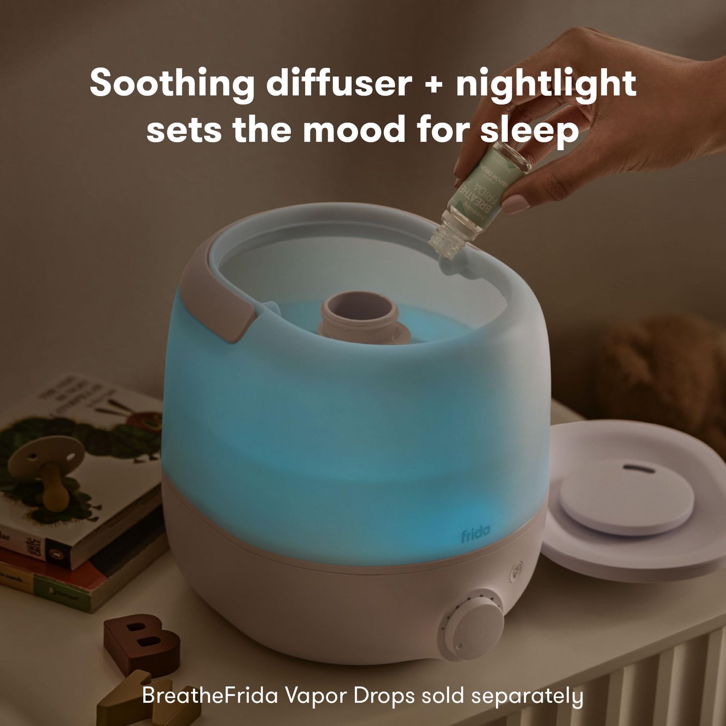 Frida Baby 3-in-1 Cool Mist Humidifier for Large Rooms, Essential Oil Diffuser
