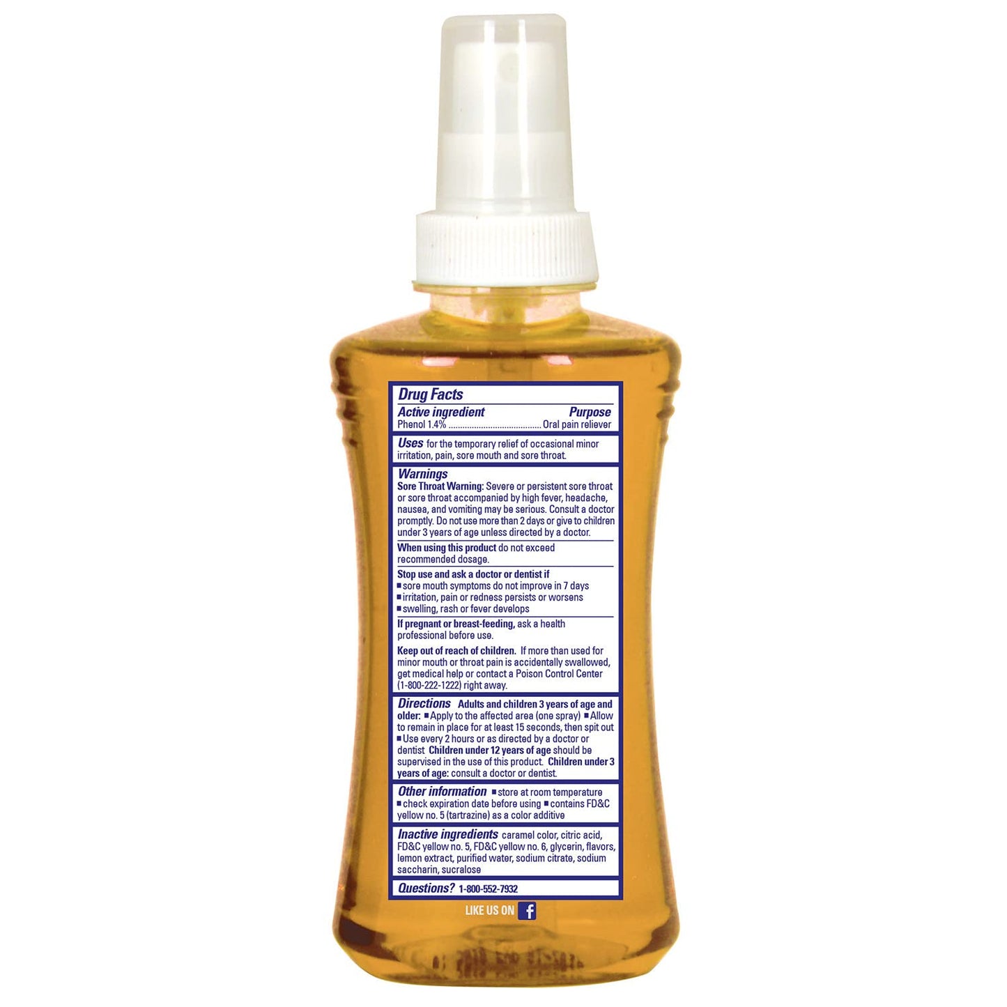 Chloraseptic Sore Throat Spray, Warming Honey Lemon Flavor, 6 fl oz