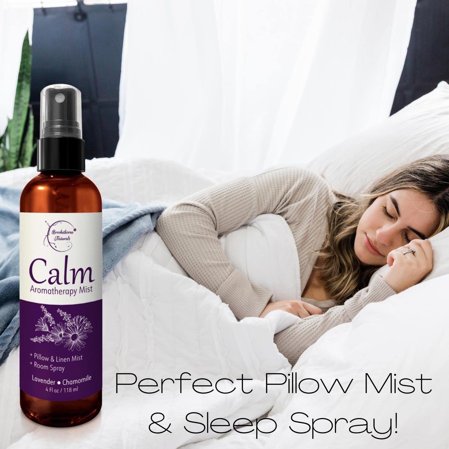 Calm Aromatherapy Mist with Lavender & Chamomile Essential Oil