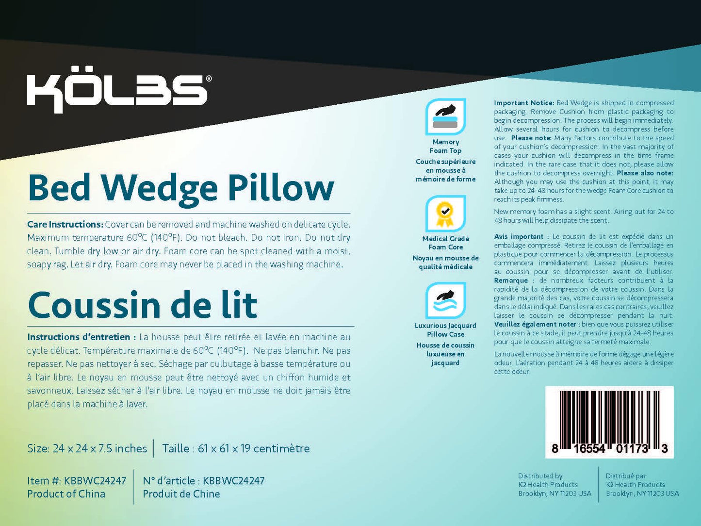 Bed Wedge Pillow