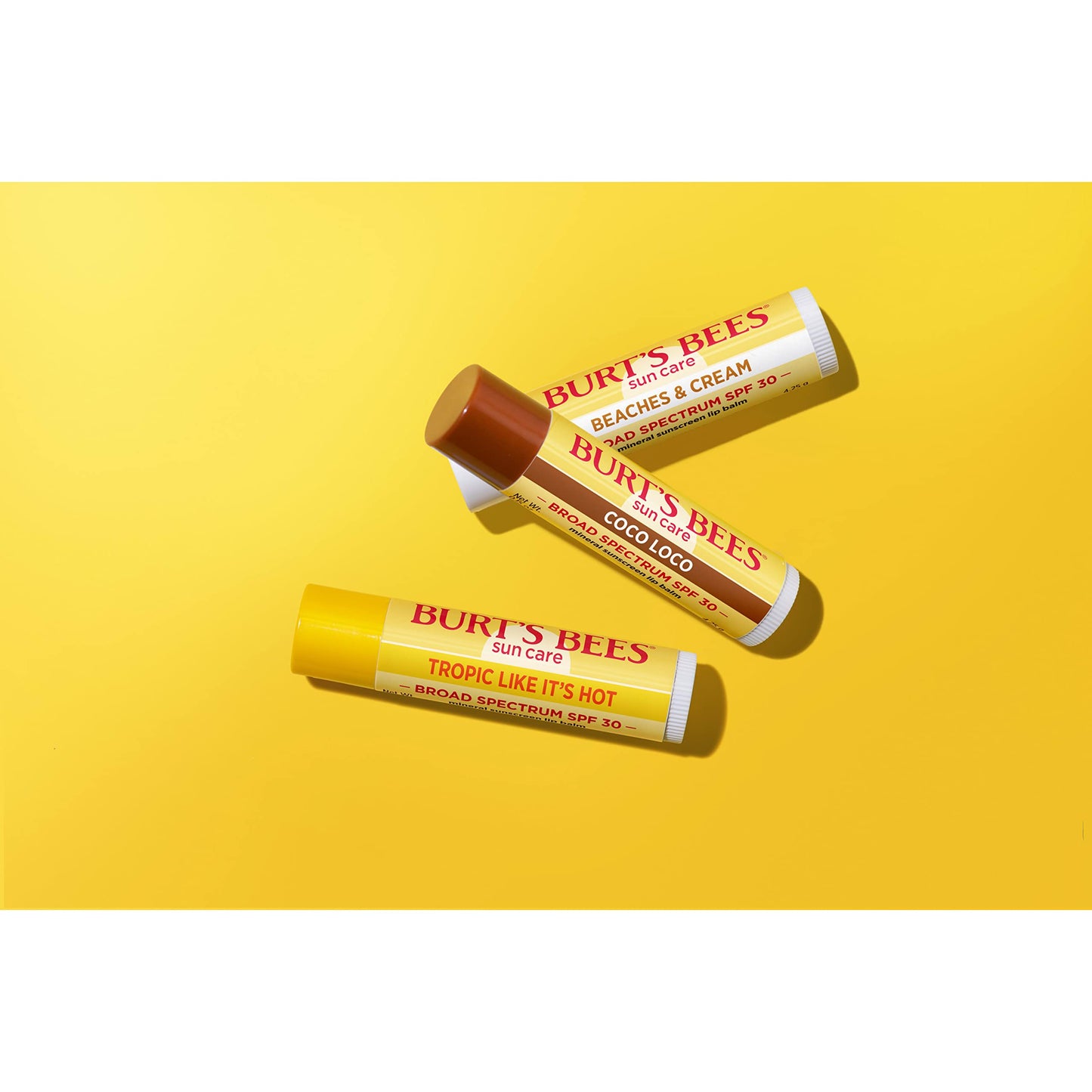 Burt’s Bees SPF 30 Lip Balm, 3 Tubes, 0.15 oz