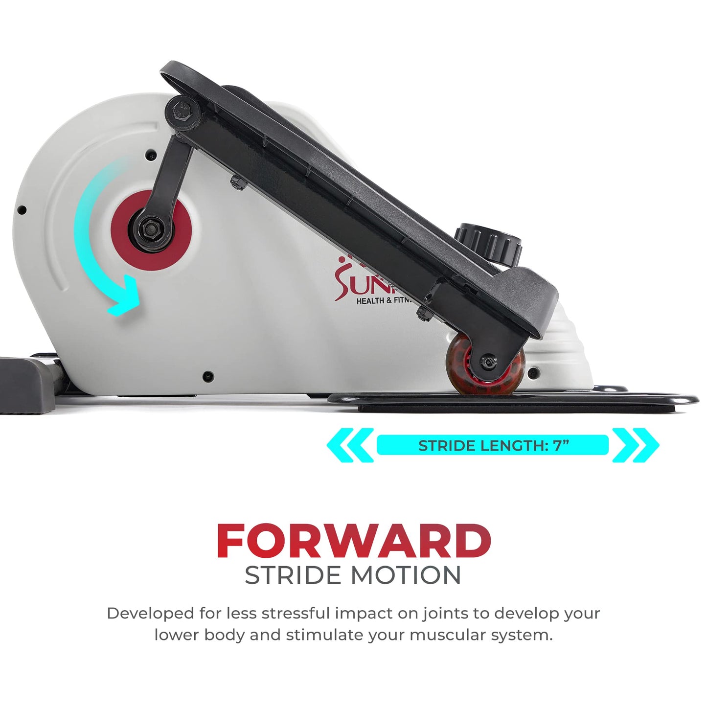 Sunny Health & Fitness Fully Assembled Magnetic Under Desk Elliptical Peddler