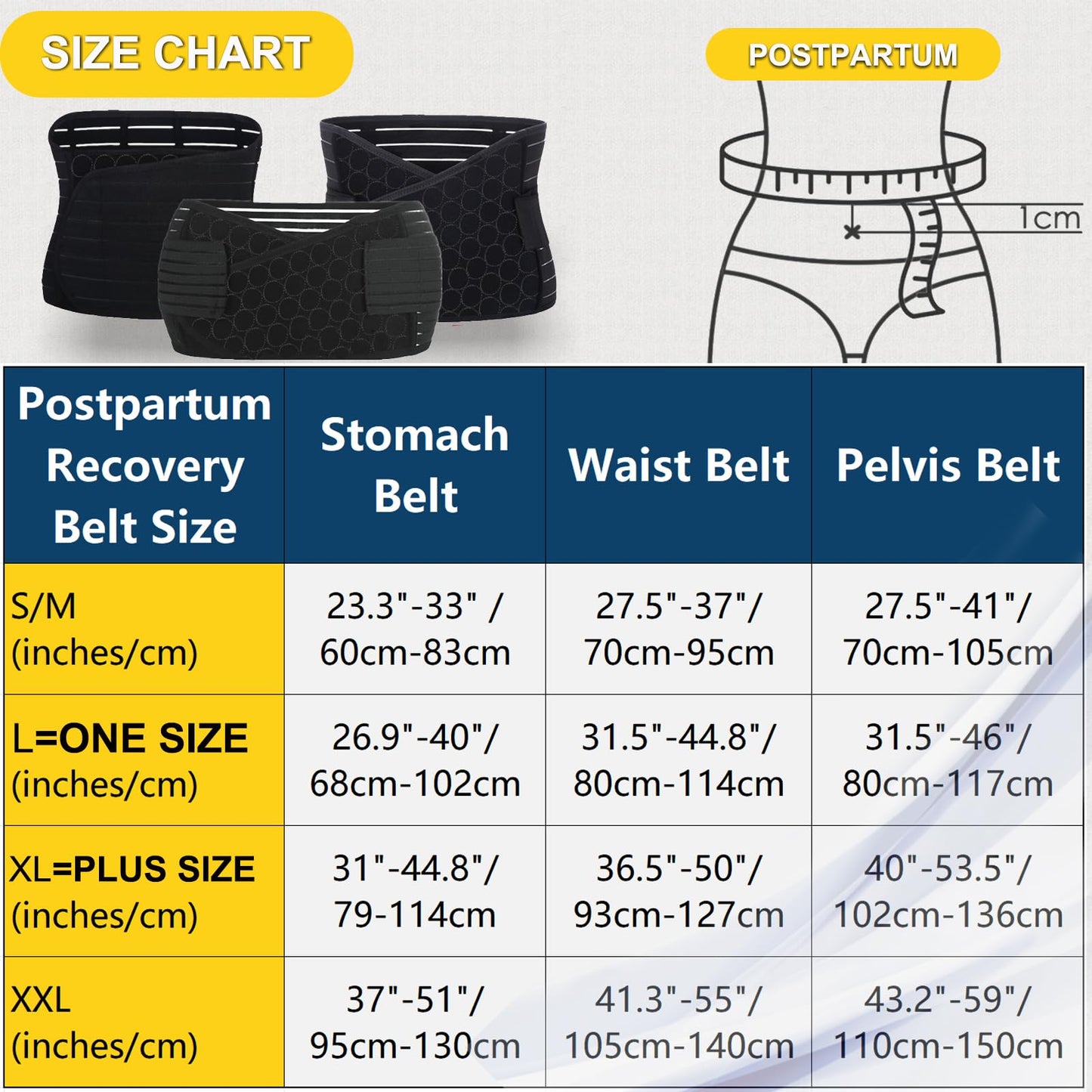 ChongErfei 3 in 1 Postpartum Post Surgical Belly Wrap