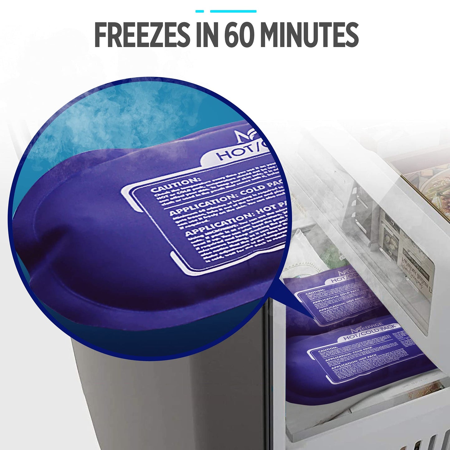 Reusable Hot and Cold Ice Packs for Injuries (3-Piece Set)
