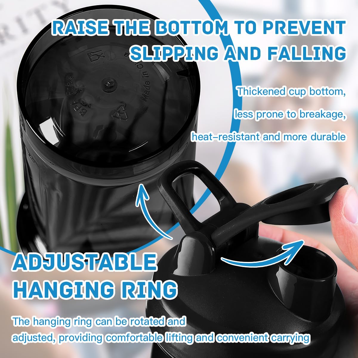 Prostate Cancer Awareness 18 Ounce Shaker Bottle Drink Mixer Leak-proof