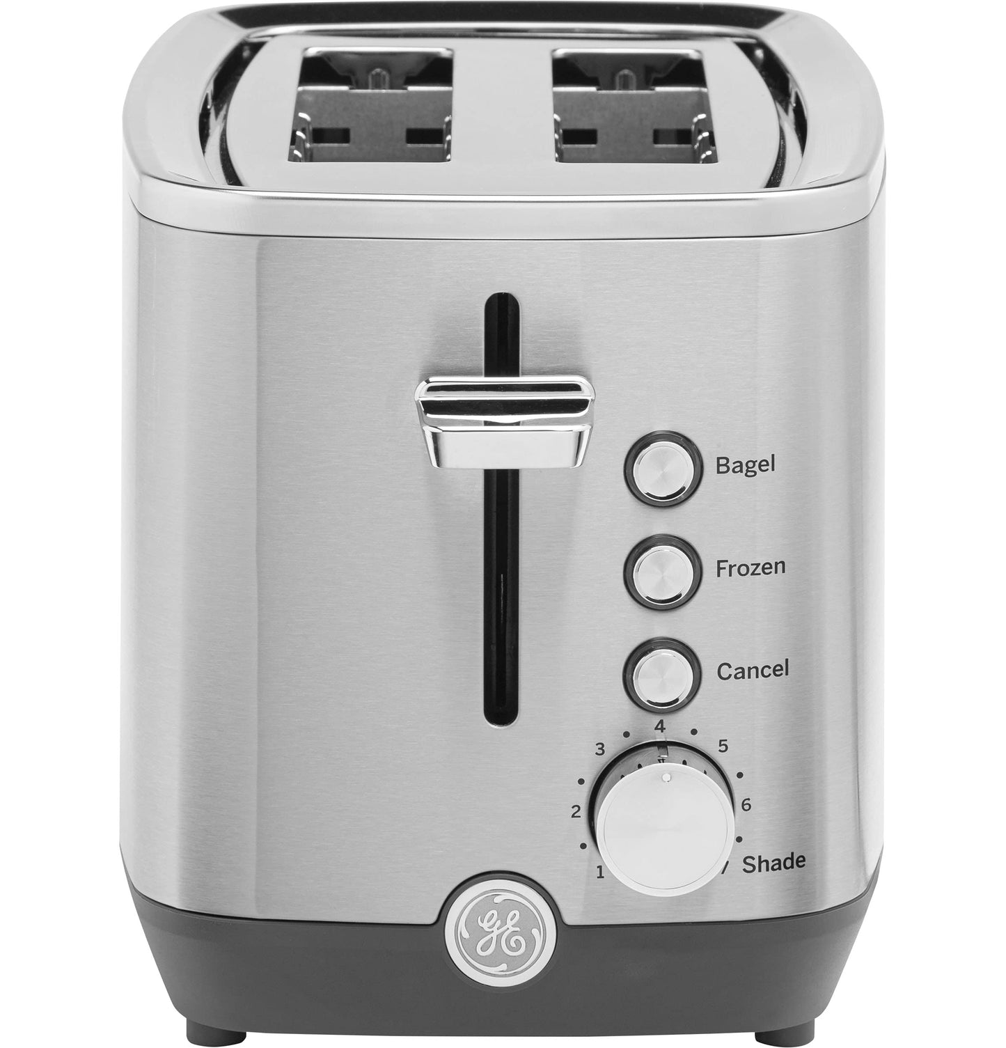 GE 2 Slice Stainless Steel Toaster, Extra Wide Slots for Toasting Bagels, Breads, Waffles