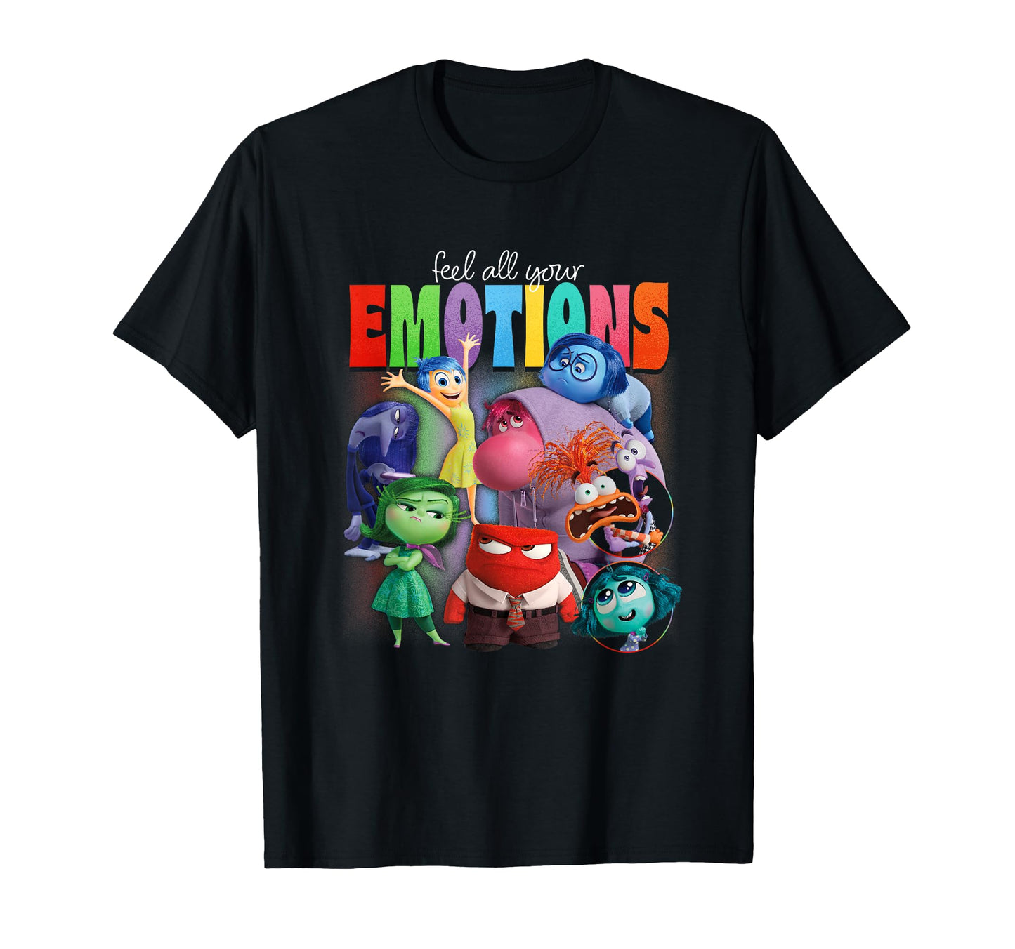Disney Pixar Inside Out 2 Feel All Your Emotions Vintage T-Shirt