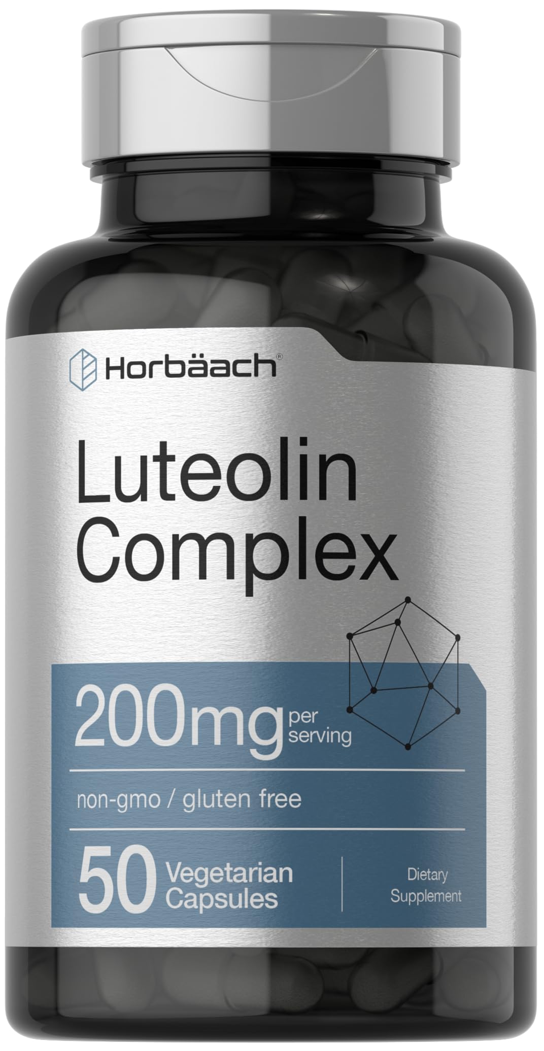 Horbäach Luteolin Complex Supplement | with Rutin | 50 Capsules