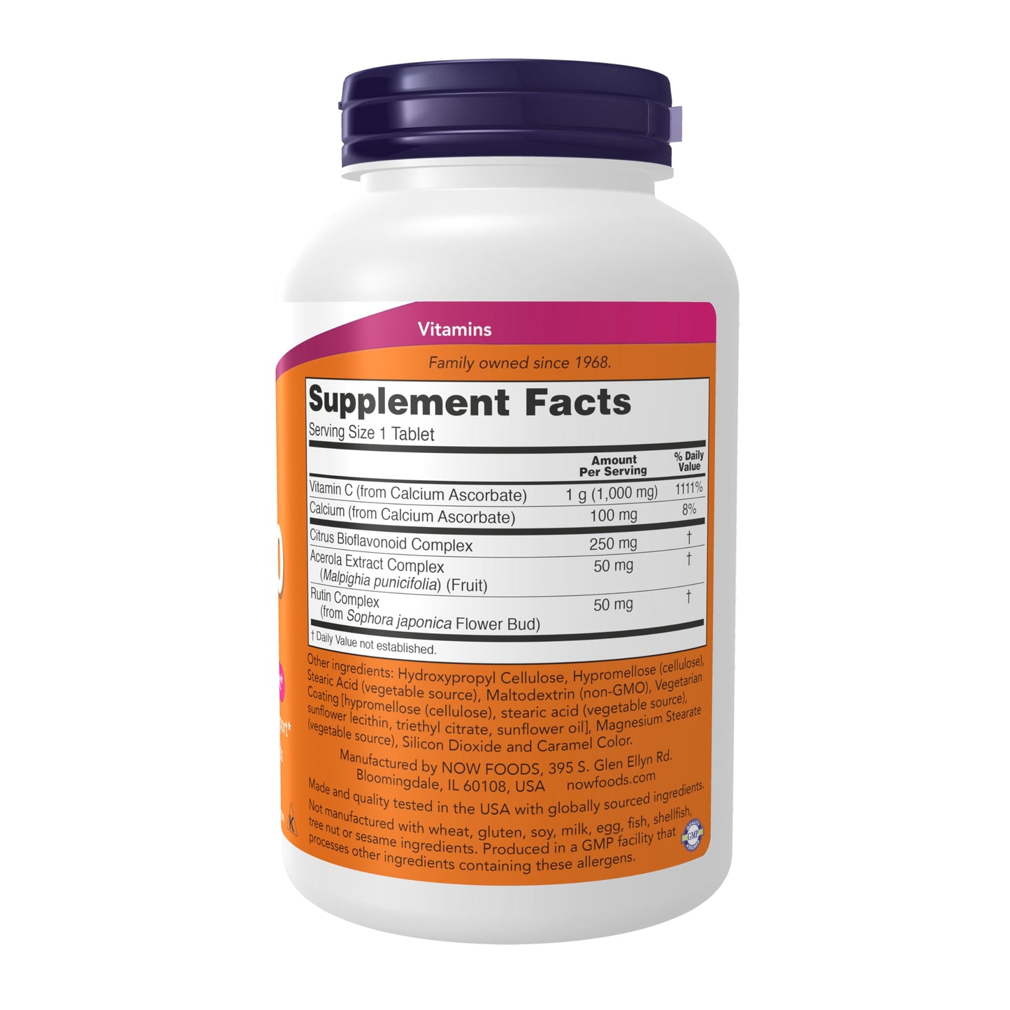 NOW Foods Supplements, Vitamin C-1000 Complex with 250 mg of Bioflavonoids, Buffered, 180 Tablets