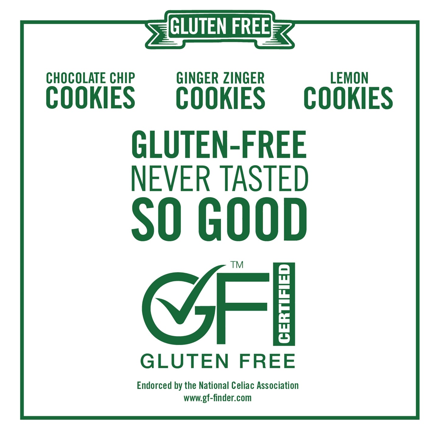 Tate's Bake Shop Gluten Free Cookies Variety Pack, Lemon, Ginger Zinger and Chocolate Chip