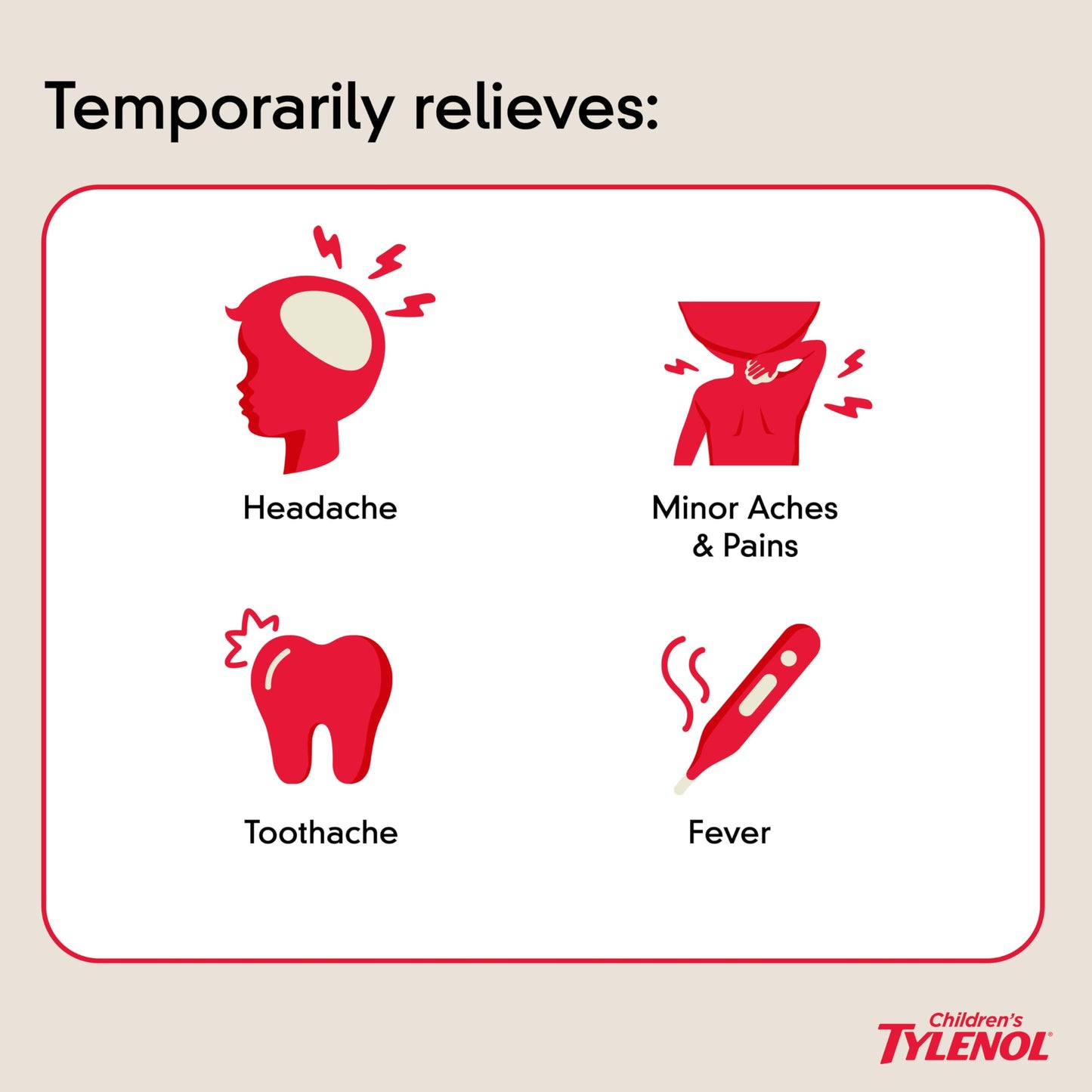 Children's Tylenol Liquid Pain Relief & Fever Medicine, Oral Suspension, Dye-Free, Acetaminophen,Cherry Flavor, 8 fl. oz