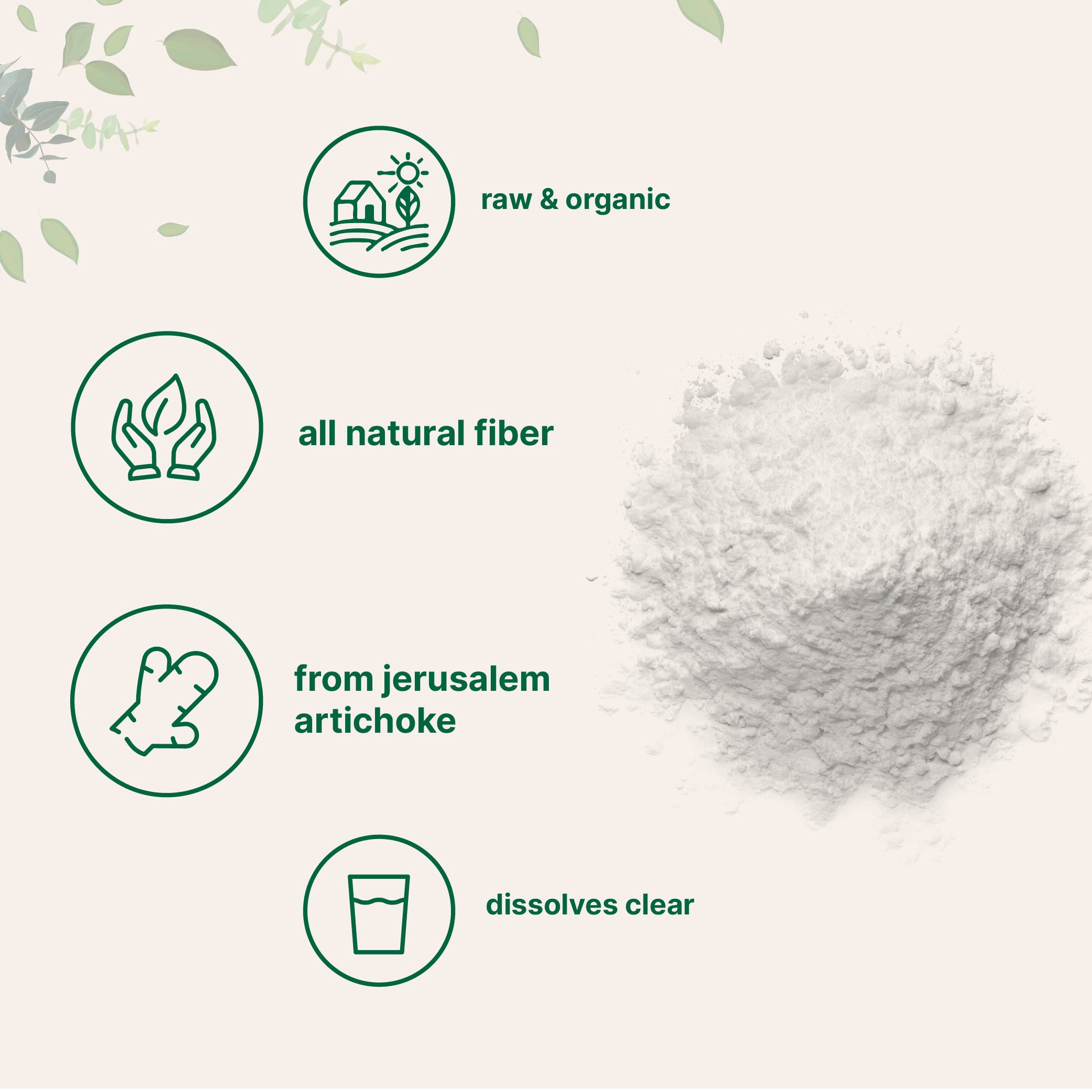 Micro Ingredients Organic Inulin FOS Fiber Powder, 2.2 lb