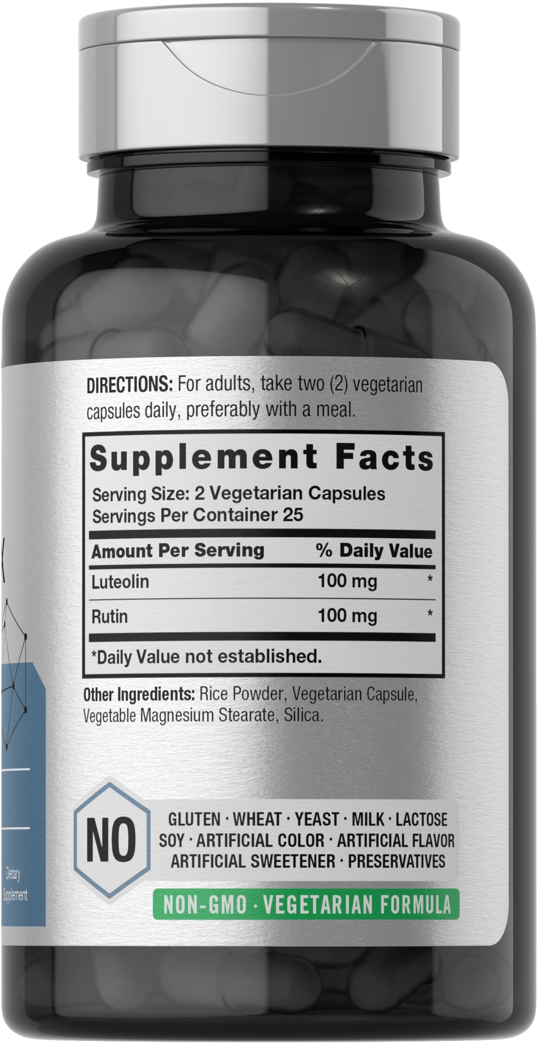 Horbäach Luteolin Complex Supplement | with Rutin | 50 Capsules