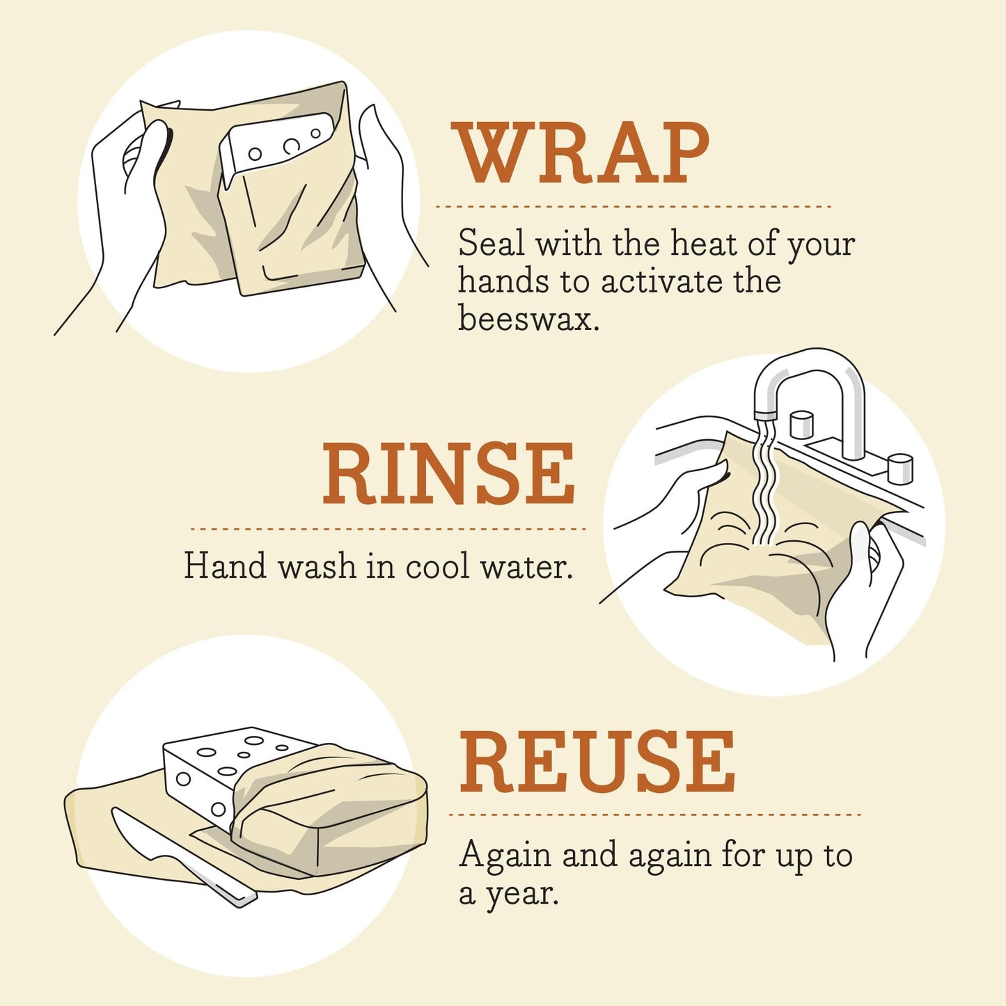 Bee's Wrap Beeswax Wraps for Food - Honeycomb 3 Pack