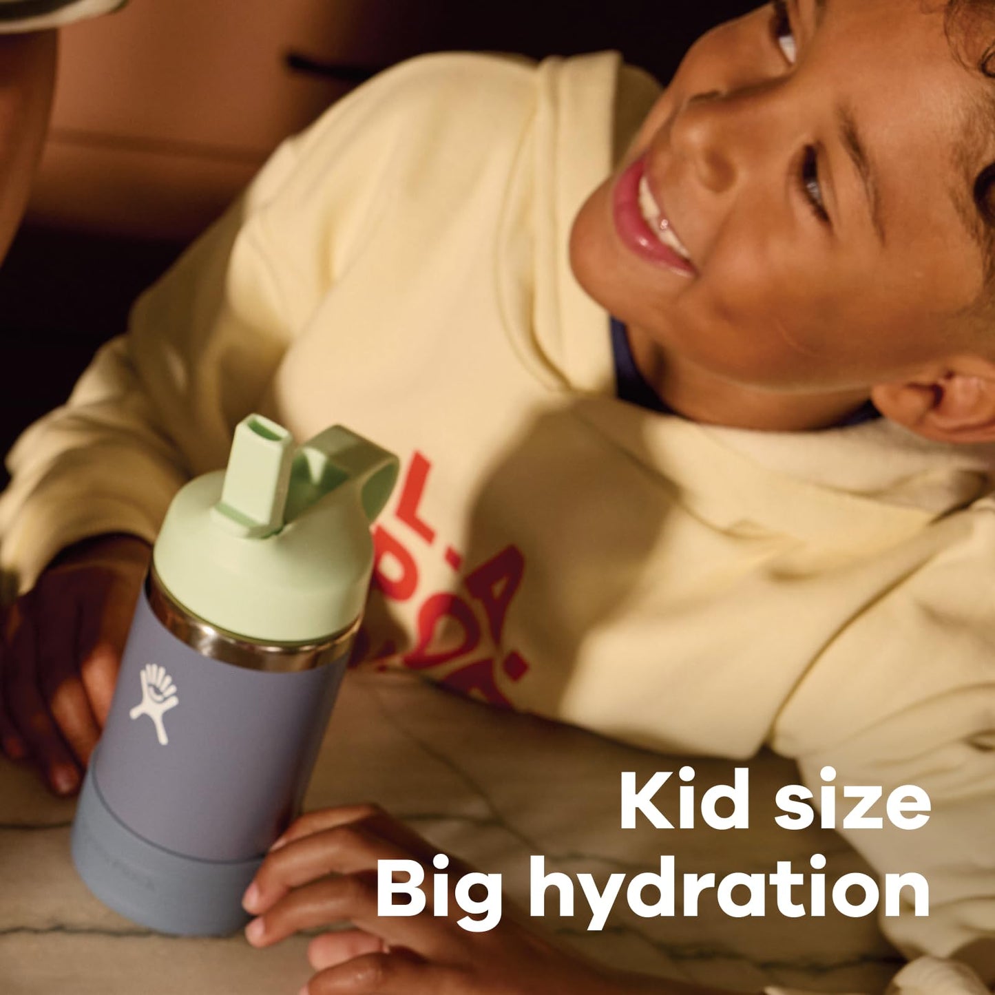 Hydro Flask Kids Water Bottle for School - Stainless Steel and Insulated with Straw Cap - 12 Oz